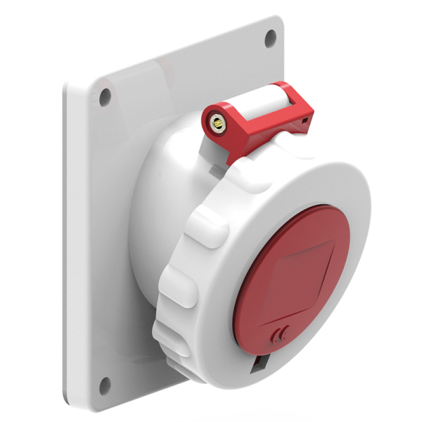 IP44 & IP67 panel mounting socket outlets (angled) -16A 400V 4P IP67 ...