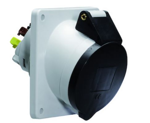 IP44 & IP67 panel mounting socket outlets (angled) -16A 500V 4P IP44 ...