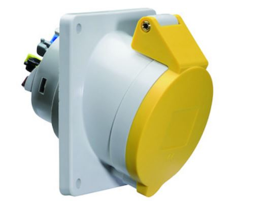 IP44 & IP67 panel mounting socket outlets (angled) -16A 110V 5P IP44 ...