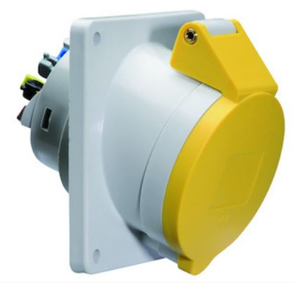 IP44 & IP67 panel mounting socket outlets (angled) -32A 110V 4P IP44 ...