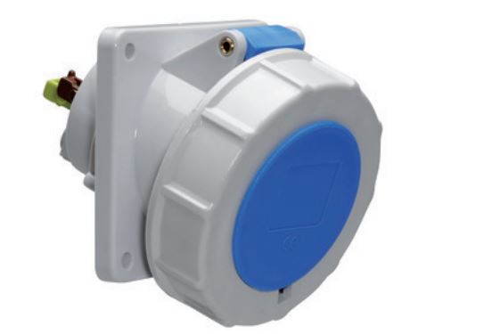 IP44 & IP67 panel mounting socket outlets (angled) -16A 230V 3P IP67 ...