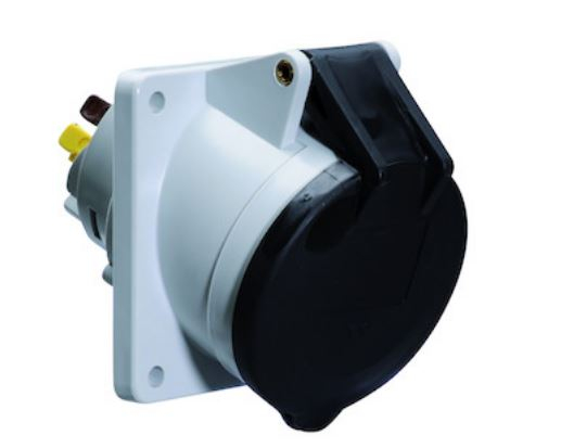 IP44 & IP67 panel mounting socket outlets (angled) -16A 500V 4P IP44 ...