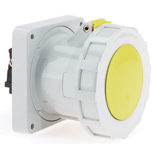 IP44 & IP67 panel mounting socket outlets (straight) -125A 110V 3P IP67 ...
