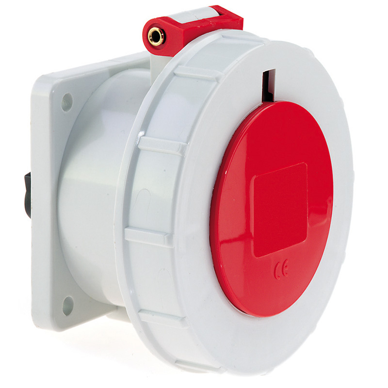 IP44 & IP67 panel mounting socket outlets (straight) -16A 400V 4P IP67 ...