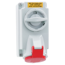 Switched Interlocked Socket 16A 400V 5P IP44 Switched Interlocked Socket 16A 400V 5P IP44