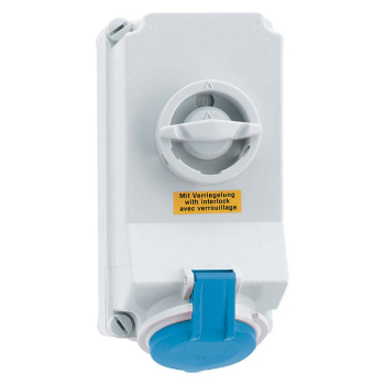 Switched Interlocked Socket 32A 230V 3P IP44 Switched Interlocked Socket 32A 230V 3P IP44
