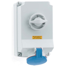 Switched Interlocked Socket 63A 230V 3P IP44 Switched Interlocked Socket 63A 230V 3P IP44