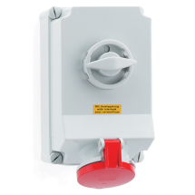 Switched Interlocked Socket 63A 400V 4P IP44 Switched Interlocked Socket 63A 400V 4P IP44
