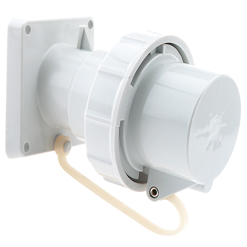 Shipping Container Panel Mount Inlet IP44 & IP67 panel mounting appliance inlets (angled) -32A 440V 4P IP67 ...