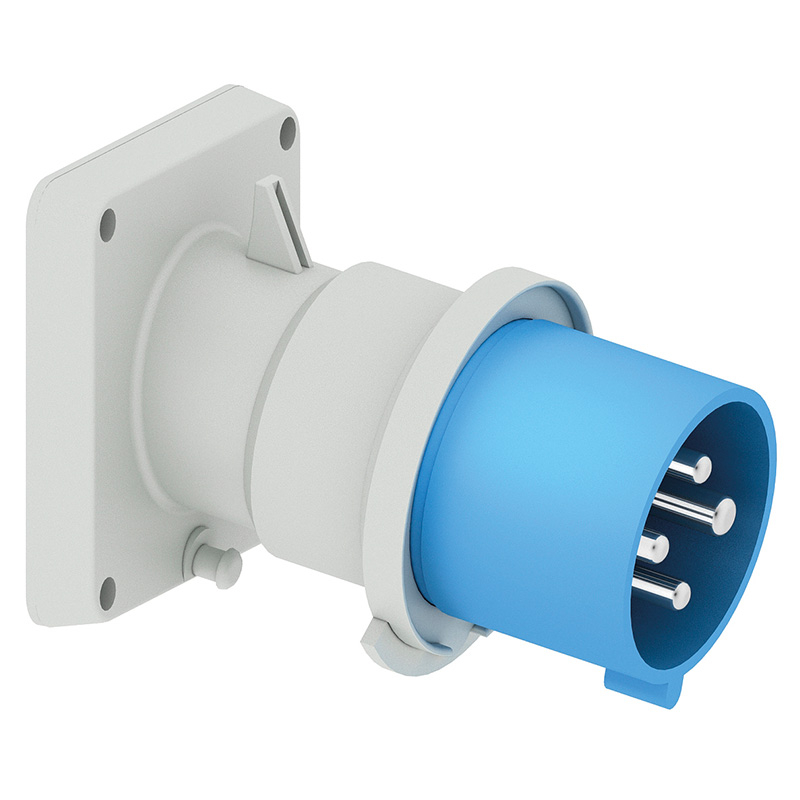 Shipping Container Panel Mount Inlet IP44 & IP67 panel mounting appliance inlets (angled) -16A 230V 4P IP44 ...
