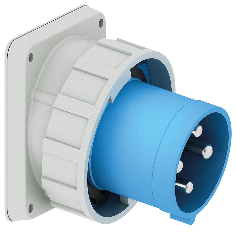 Shipping Container Panel Mount Inlet IP44 & IP67 panel mounting appliance inlets (angled) -125A 230V 4P IP67 ...