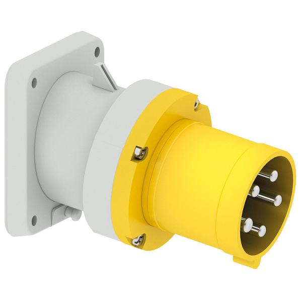 Shipping Container Panel Mount Inlet IP44 & IP67 panel mounting appliance inlets (angled) -63A 110V 5P IP44 ...