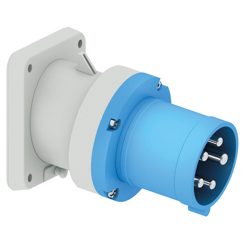 Shipping Container Panel Mount Inlet IP44 & IP67 panel mounting appliance inlets (angled) -63A 230V 5P IP44 ...