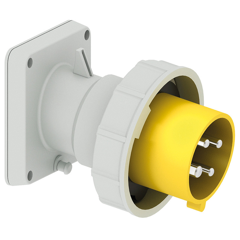 IP44 & IP67 panel mounting appliance inlets (angled) -32A 110V 4P IP67 ...