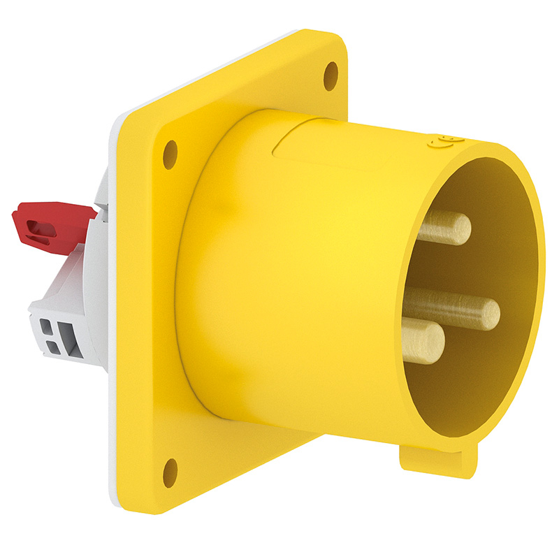 Appliance Inlet Socket IP44 & IP67 panel mounting appliance inlets (straight) -32A 110V 3P ...