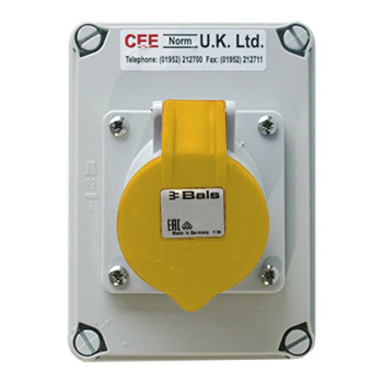 Socket on Backbox 32A 110V 3P IP44 Socket on Backbox 32A 110V 3P IP44
