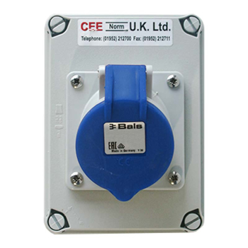 Socket on Backbox 32A 230V 3P IP44 Socket on Backbox 32A 230V 3P IP44