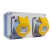 Socket on Backbox 2 Gang 16A 110V 3P IP44 Socket on Backbox 2 Gang 16A 110V 3P IP44