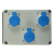 Socket on Backbox 3 Gang 16A 230V 3P IP44 Socket on Backbox 3 Gang 16A 230V 3P IP44