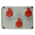 Socket on Backbox 3 Gang 16A 400V 5P IP44 Socket on Backbox 3 Gang 16A 400V 5P IP44