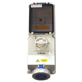 Switched Interlocked RCD Protected Socket 63A 230V 3P IP67 A Type Switched Interlocked RCD Protected Socket 63A 230V 3P IP67 A Type