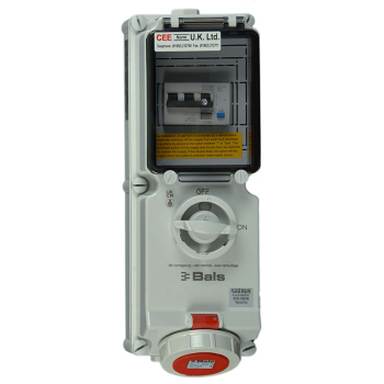 Switched Interlocked RCD Protected Socket 32A 400V 5P IP67 A Type Switched Interlocked RCD Protected Socket 32A 400V 5P IP67 A Type
