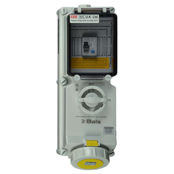 Switched Interlocked RCD Protected Socket 32A 110V 3P IP67 A Type