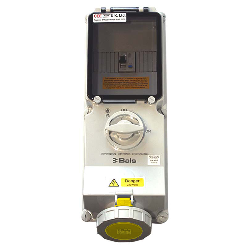 Rcd Socket Protection Switched Interlocked Sockets with RCD Protection -63A 110V 3P SWITCHED ...