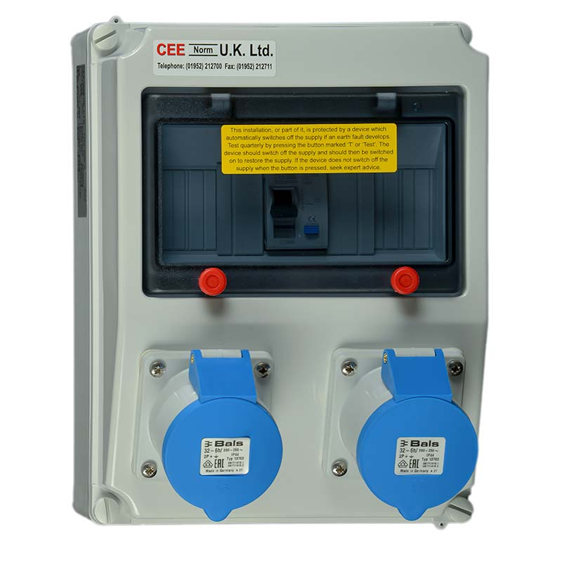 Multi-Outlet with Protection16A 230V 3P RCD SKT IP44 A Type - CEE Norm ...