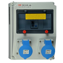 Surface Mounting RCD Protected Multi-Socket Outlet 32A 230V 3P IP44 A Type Surface Mounting RCD Protected Multi-Socket Outlet 32A 230V 3P IP44 A Type