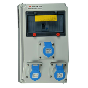 Surface Mounting RCD Protected Multi-Socket Outlet 32A 230V 3P IP44 A Type Surface Mounting RCD Protected Multi-Socket Outlet 32A 230V 3P IP44 A Type