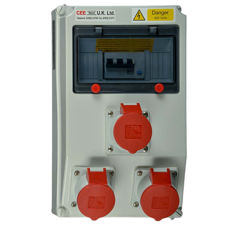 Multi-Outlet with Protection32A 400V 5P IP44 MULTI-SOCKET OUTLET A Type ...