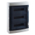 IP65 Distribution Box, 54 MOD, Grey Transparent Door, E+N Bars IP65 Distribution Box, 54 MOD, Grey Transparent Door, E+N Bars
