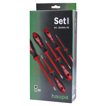 VDE screwdriver set Slotted & Pozi Head - 6pcs VDE screwdriver set Slotted & Pozi Head - 6pcs