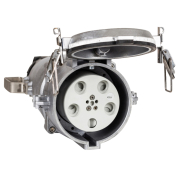 IP44 & IP67 panel mounting socket outlets (straight) -250A 400V 5P IP67 ...