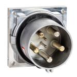 High-Current Panel Mounting Inlet 200A 400V 5P IP67 High-Current Panel Mounting Inlet 200A 400V 5P IP67