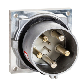 High-Current Panel Mounting Inlet 250A 400V 5P IP67 High-Current Panel Mounting Inlet 250A 400V 5P IP67