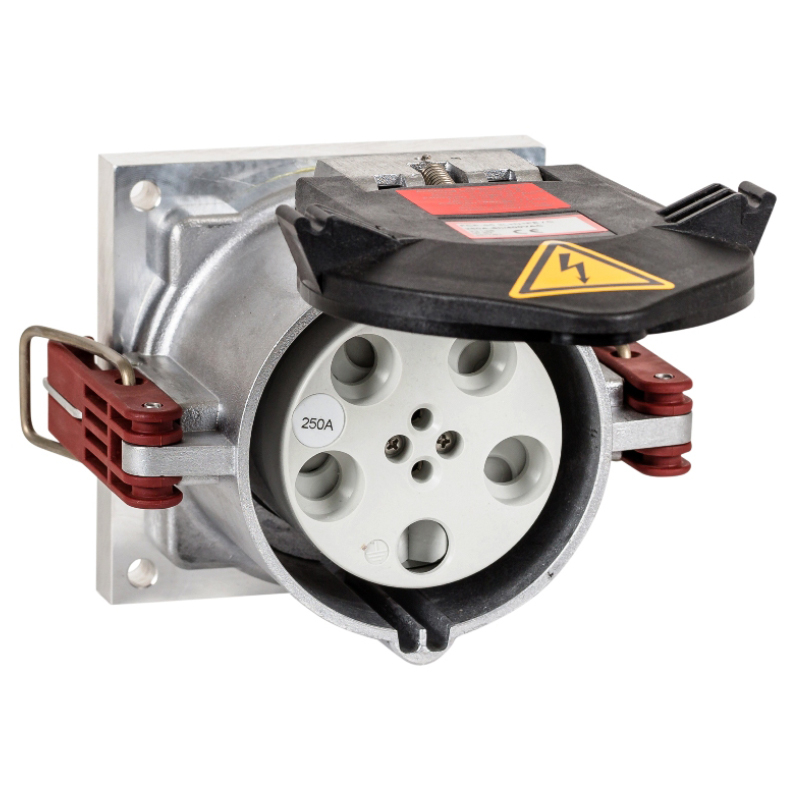IP44 & IP67 panel mounting socket outlets (straight) -250A 400V 5P IP67 ...